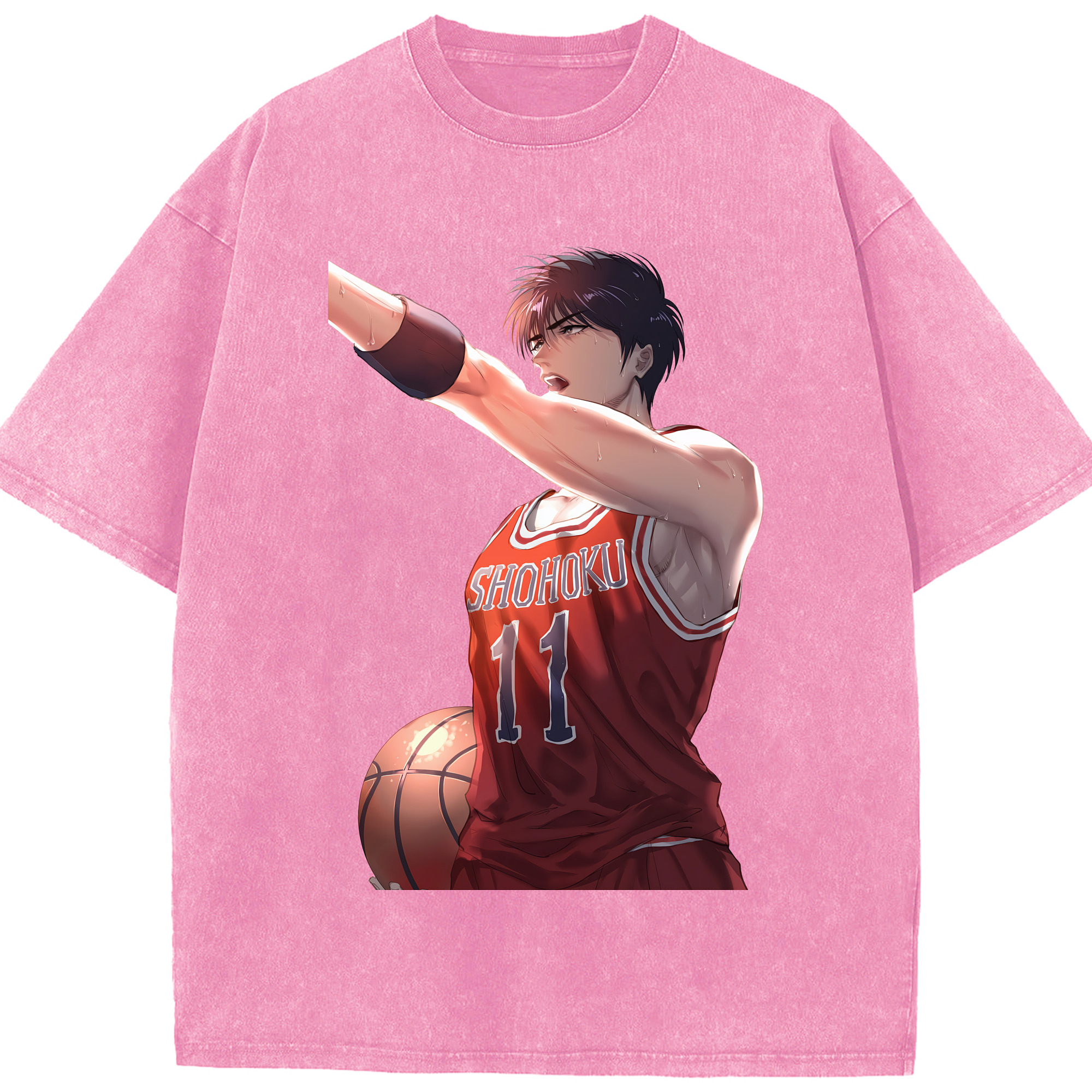 （画像用） SLAM DUNK／スラムダンク 綿100% ヴィンテージ風 半袖Tシャツ（フロントプリント）